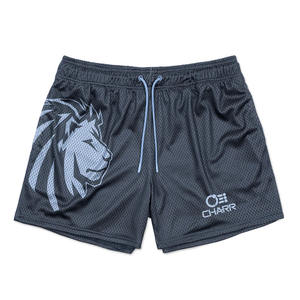 HIC Custom Men's Basketball Shorts 150Grams Double-<b>Layered</b> Mesh 100% Polyester Breathable <b>Mid</b> High Quality OEM Service Summer - Product Image 1