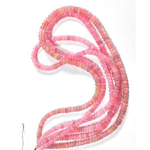 Cuentas de ópalo Rosa Natural, 5x3-4mm x 2,5mm, cuentas lisas de ópalo Rosa liso, cuentas de piedras preciosas, hilo de 16 pulgadas de ópalo Rosa etíope - Product Image 6