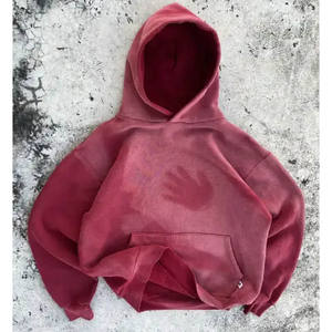 Hip Hop Street Wear Hoodies Men Purple Embroidered Full <b>Face</b> Zip up Hoodie Custom Brand Logo Hoodies for Men - Product Image 5