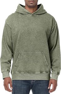 Sudadera con capucha Acid Wash Look para hombre Fleece Streetwear Pullover Cotton Fleece Oversized Warm Style - Product Image 6