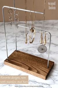 Expositor de joyería de madera de Mango hecho a mano con forma de árbol, soporte de exhibición de joyería único, soporte de exhibición de pendientes para Decoración - Product Image 2