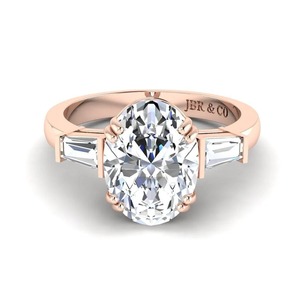 Modern Oval Cut Diamond Gold Plated 925 <b>Silver</b> Three Stone Engagement <b>Ring</b> For Women Luxury Jewelry At Wholesale Price - Product Image 5