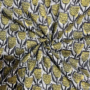 Vải Bằng Sân In Voile Vải Mềm Vải Cho Ăn Mặc Làm Crafting Bọc Ấn Độ Tay Khối Hoa 100% Tinh Khiết Bông 04 - Product Image 2