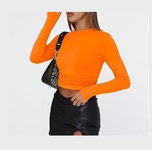 เสื้อเชิ้ตแขนยาวคอตั้งผ้าฟลานเนลสีส้มสำหรับผู้ชาย คุณภาพสูง เป็นมิตรกับสิ่งแวดล้อม ระบายอากาศได้ดี เหมาะสำหรับวันหยุดพักผ่อน งานปาร์ตี้ริมชายหาด สไตล์ลำลอง - Product Image 1