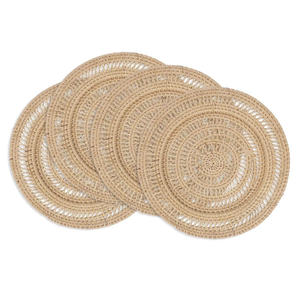 Dinning Placemat Round Woven Rattan Placemat Eco-Friendly Table Charger <b>Plate</b> for Dining, Kitchen & Restaurant Decor - Product Image 2