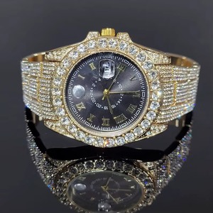 Montre en diamant moissanite glacée de qualité supérieure pour hommes et événements décontractés, disponible à l'exportation, prix d'Inde - Product Image 1