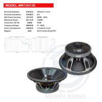 Haut-parleur PA haute puissance 15 pouces 250mm Ferrite Magnet 1000W 4.5 pouces Voice Coil subwoofer scène audio nouveau design