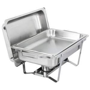 Plato de frotamiento de acero inoxidable de alta calidad con patas resistentes y soporte de combustible para un calentamiento estable de alimentos en todos los eventos - Product Image 1