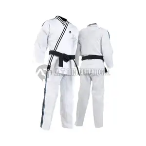 Groothandel Op Maat Gemaakte Mannen Professionele Goedgekeurde Riem Hapkido Uniform Wit Ademende Stof Hapkido Uniform