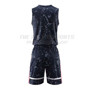 Uniforme de basket-ball sans manches confortable et respirant pour adultes, entraînement estival, tissu extensible flexible 100% polyester - Product Image 2
