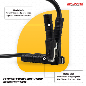 Câble de démarrage Roadpower robuste 1500/2000 A en aluminium 3M noir-jaune, résistant aux intempéries, conception portable, installation rapide, urgence - Product Image 2