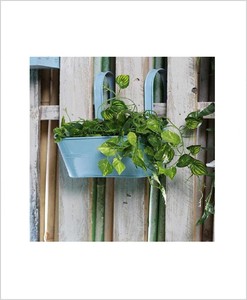 Jardineras de Metal para jardín, jardineras grandes de exterior, con forma ovalada, COLOR azul - Product Image 6