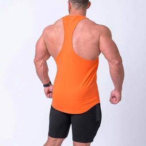 Séchage rapide grande taille respirant confortable hommes Singlet Gym athlétique gilet couleur Orange 100% coton hommes débardeurs Service OEM - Product Image 4