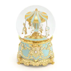 Crystal Ball Melody Box For Home Decor Snow Globe With House