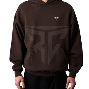 Sweat à capuche pour homme en molleton double couche de coton/polyester de haute qualité, design hivernal, uni, teinture unie, respirant, séchage rapide - Product Image 1