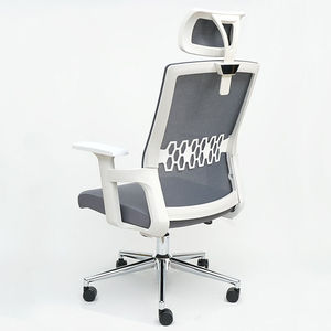 Silla de Oficina Ergonómica GAK829 con Malla Anti-Fatiga, Reposacabezas Ajustable, Base de Metal Cromado, Asiento Elevador de Espuma para Oficina en Casa, PP PU - Product Image 2