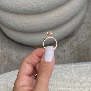 Bague en diamant de laboratoire taille marquise de 3,35 carats, or rose 18 carats, certifiée IGI, F VVS1 VVS2, bague de promesse, cadeau pour elle - Product Image 3