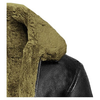 Usine en gros hommes RAF Bomber chaud épais en peau de mouton fourrure d'agneau longue peau de mouton en cuir véritable vestes hiver mode