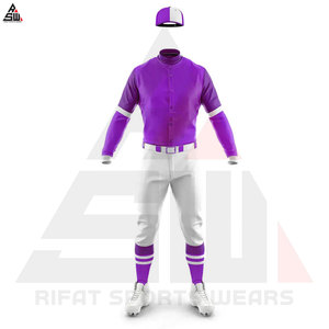 Uniformes de Béisbol Personalizados al por Mayor de Alta Calidad, Conjuntos Transpirables 100% Poliéster, Cuello Redondo Unisex para Adultos, Logotipo Personalizado - Product Image 4