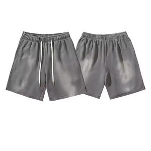 Best Selling Custom High Street <b>Men's</b> 5 Inch Inseam <b>Elastic</b> <b>Waist</b> <b>Shorts</b> Breathable Eco-Friendly Quick Dry Puff Printing Vintage - Product Image 2