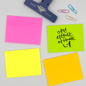 [HansolMTS] Logo personalizado Notas adhesivas 3 tipos Mezcla fluorescente Tamaño estándar Fuerte adherencia OEM ODM - Product Image 2