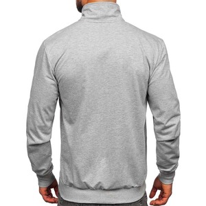 High Quality <b>Men</b> Purple Quarter <b>Zip</b> Hoodies Cotton Polyester Jacket Pullover Pocket Windbreaker Jackets - Product Image 2