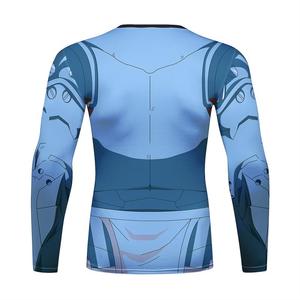Rashguard de manga larga MMA personalizado en blanco e impreso personalizado de secado rápido y transpirable con camisa de protección UPF 50 - Product Image 6