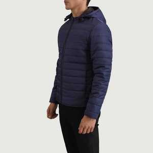 Best Selling 100%Polyester Fabric Winter Warm Puffer <b>Jacket</b> Custom Logo <b>Long</b> Sleeve Removable Hood Zip Up Outdoor <b>Jacket</b> For <b>Men</b> - Product Image 4