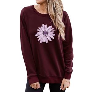 Logotipo personalizado de las mujeres sudaderas de gran tamaño liso en blanco suéter con capucha de cuello redondo de lana a granel fabricante - Product Image 2