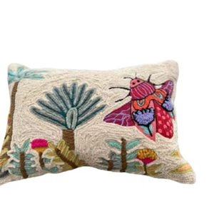 Handcrafted Seed Beads Embroidered <b>Cushion</b> <b>Cover</b> for Living Room Unique Design Beaded Embroidered <b>Cushion</b> <b>Cover</b> for Home Decor - Product Image 1