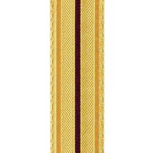 Tresse de dentelle brodée couleur or et argent personnalisée Tresses en mylar français pour uniformes de cérémonie Entretien OEM - Product Image 3