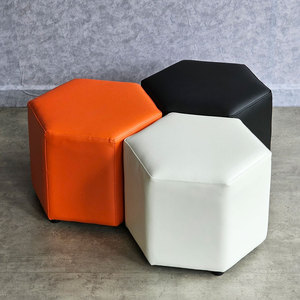 ชุดเก้าอี้โซฟาหกเหลี่ยมร่วมสมัย 3 ตัว หุ้มหนังเทียม (GDSF009) - Product Image 4