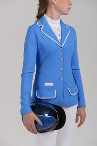 Tela elástica de calidad superior, ajuste ajustable, chaquetas de espectáculo de jinete equino, abrigo de equitación para mujer, ropa de entrenamiento ecuestre - Product Image 2