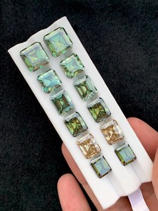 Moissanite VVS naturelle, taille coussin, pierre précieuse verte avec étincelles brillantes, bijoux fins, designs de luxe, collection haut de gamme - Product Image 2