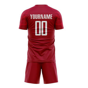 Uniforme de fútbol con conjunto de ropa deportiva por sublimación, venta al por mayor, camiseta de fútbol para hombres, camiseta de fútbol Simple de Color sólido - Product Image 4