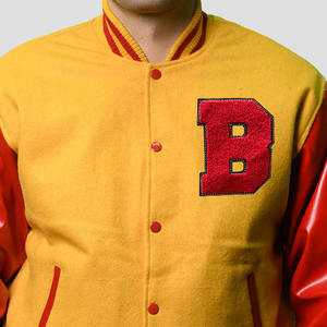 Logotipo personalizado y diseño de los hombres de lana genuina de los hombres Letterman Varsity Jacket bordado College Baseball Bomber chaqueta de invierno para los hombres - Product Image 3