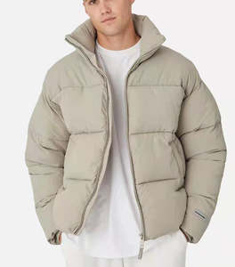 Parka d'hiver pour homme en toile de canard, col montant, rembourrage matelassé, très vendu, service OEM - Product Image 1
