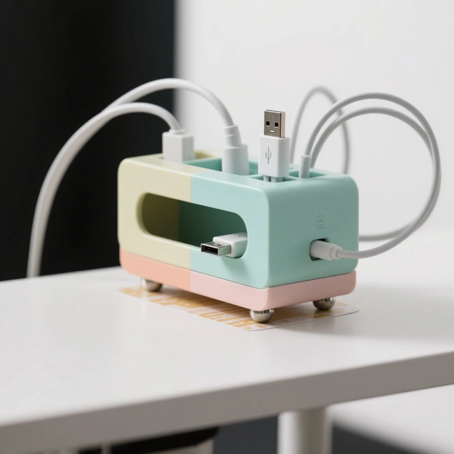 Best Price Custom Magnetic Desk Cable Management Box Hidden Power Strip Storage OEM