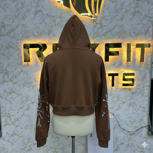 เสื้อฮู้ดซิปสำหรับผู้ชายเสื้อฮู้ดติดหน้าจอพิมพ์ลายผลิตจากโรงงาน - Product Image 4