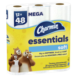 Charmin.. Essentials Soft Toilet Paper 12 Mega Rolls, 330 <b>Sheets</b> Per Roll - Product Image 4
