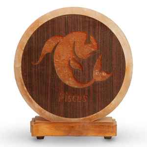 Lámpara de cristal del Himalaya Piscis hecha a mano, Animal tallado, tamaños personalizados, Base de madera, decoración del hogar ecológica de alta calidad - Product Image 2