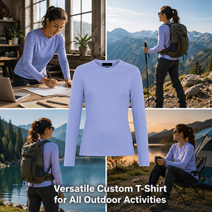 Camiseta Térmica de Manga Larga para Mujer, Personalizada al por Mayor, 100% Polipropileno Transpirable para Deportes y Actividades Laborales - Product Image 5