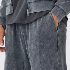 Streetwear vintage avec logo personnalisé, pantalon de survêtement chaud en éponge française surdimensionné, nouveau design, pantalon délavé pour hommes - Product Image 6