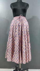 Jupe en coton à motif de manche à balai élégant XS pour femmes - Product Image 4