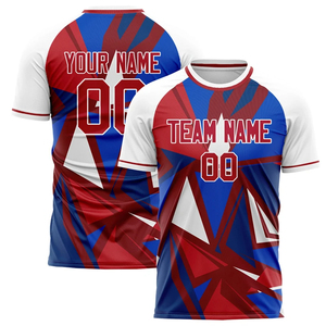Customized Team Name Number Name Football T-<b>shirts</b> Personalized DIY Crew Neck <b>Red</b> Sport T <b>Shirt</b> Loose Quick Dry Team Uniform - Product Image 1