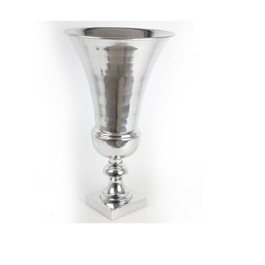 Vase à fleurs en aluminium de qualité durable, finition nickel, pour la décoration de la maison, de l'hôtel et du restaurant - Product Image 4
