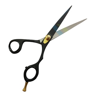 High Quality 6 Inch Stainless Steel Right-Handed Hair Scissors Barbers Multi-Color Straight Blades Sharp Tips <b>Rubber</b> Handles - Product Image 1