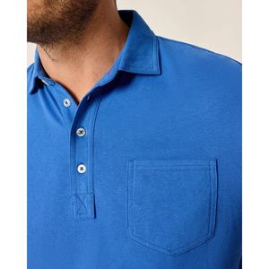 Polo ligero y cómodo para hombre, camiseta Polo de manga corta de algodón 100%, venta al por mayor, Etiqueta Privada, deportes informales y uso diario - Product Image 5