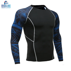 เสื้อรัดรูป BJJ สแปนเด็กซ์ พิมพ์ลายตามสั่ง ขายส่ง ปี 2024 BRIGHT WAY INTERNATIONAL CUSTOM DESIGN ป้องกันรังสียูวี ทั้งแขนยาว/แขนสั้น - Product Image 3