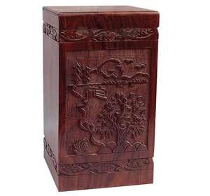 ไม้โกศสำหรับเผาเถ้ากระดูกของมนุษย์กันการรั่วและการออกแบบที่ทันสมัยอย่างยั่งยืนทำด้วยมือโลหะสีแดงเข้ม/งานประดิษฐ์ตามสั่ง - Product Image 5